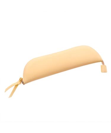 Travel Makeup Brush Holder Yellow Silicon Portable Cosmetic Face Brushes Holder Soft and Sleek Makeup Tools Bag