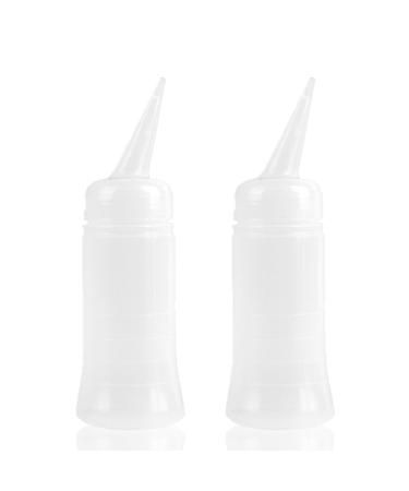 XUEYENST 2 Packs with Angle Applicator Bottle Hair Dyeing Bottles Graduated Applicator Bottle for Salon Hair Care