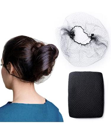 ZefeqCo Hair Net - 100Pcs   24 inches Invisible Nylon Hair Nets for Women and Men - Perfect for Hair Bun  Sleeping  & Kitchen Food Service   Black