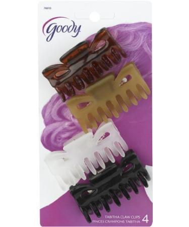 Goody Classics Claw Hair Clip Medium 4 Count (Pack of 3)