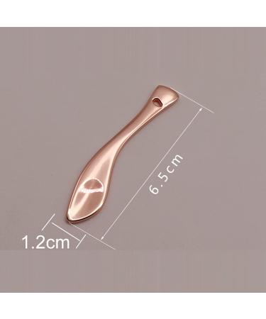 3-Piece Zinc Alloy Makeup Spatula Set - Eye Cream Spoons & Beauty Scoops - Curved Handle Gold Silver & Rose Gold - Perfect for Creams & Lotions | International Shipping - Buy Online on GoSupps.com