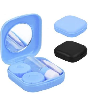 Cozlly Contact Lens Container Set - 2 Piece Travel Case & Cleaner | Portable Blue & Black Lenses Storage - Buy Online on GoSupps.com