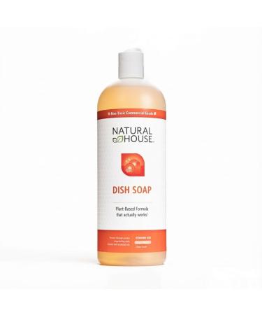 Natural House Scrubby - Probiotic Hand Dish Soap - Cuts Grease - Plant-Based Formula - Gentle on Hands - Citrus Scent - 32 oz 32 Fl Oz (Pack of 1)