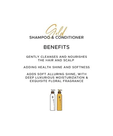 GK Hair Global Keratin Gold Shampoo & Conditioner 250ml | Moisturizing Hair Shine & Protection with Argan Oil & Shea Butter - International Shipping Available - Buy Online on GoSupps.com