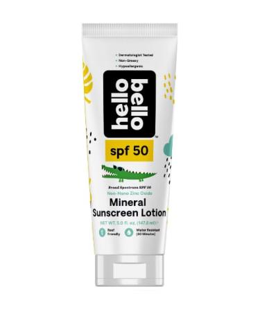 Mineral SPF 50 Kids Sunscreen Reef-Friendly Lotion for All Ages 5.0 fl oz