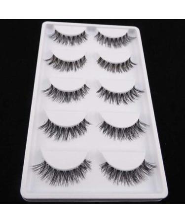 SpirWoRchlan 5 Pairs Long Cross False Eyelashes - Premium Black Eyelash Extensions for Stunning Makeup Looks - Buy Online on GoSupps.com
