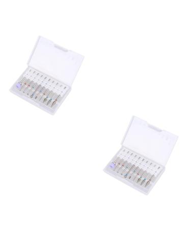 minkissy Fine Grit Nail Drill Bit 20 pcs nails drill bits nail tools diamond nail drill bits nail art grinding tool acrylic nail drill bits nail art tool nail grinding tool Mx2pcs As Shownx2pcs