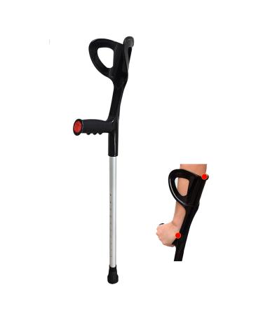 10 Levels of Height Adjustable Forearm Crutches Crutches for Walking with Arm Support Crutches for Adults with Rubber Handles Comfortable Grip and Wear-Resistant Medical Mobility Accessories Decorate 1 Pcs
