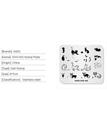 KADS Stamping Plates Animal Cute Manicure Template - Nail Art Image Stamp Tool - Buy Online on GoSupps.com