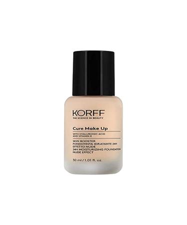 Korff Skin Booster 24-hour moisturizing foundation nude effect with hyaluronic acid and vitamin E fine and silky texture low coverage nude 03 30ml pack