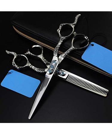 Hair Cutting Scissors 6 Inch Professional Steel Sheepshead Hair Scissors Cutting Barber Hair Salon Thinning Shears Hairdresser Scissors Set