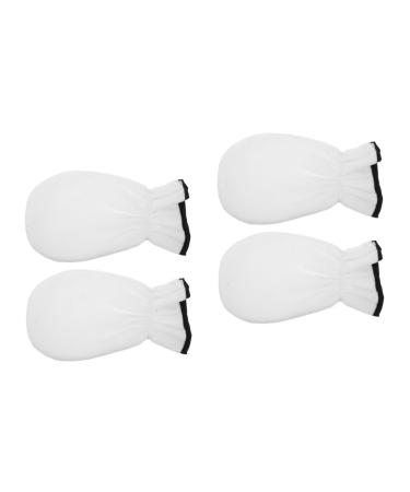 POPETPOP Wax Work Gloves 2 Pairs Wax Essential Oil Gloves White Work Moisturizing Flannel Wax Hand Gloves