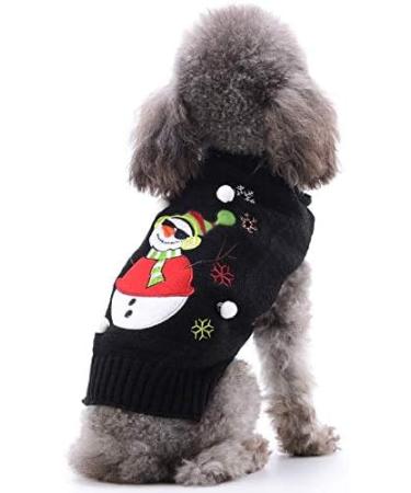 ABRRLO Christmas Dog Sweater - Warm Pet Sweater for Small & Medium Dogs | Festive Snowman Design - Buy Online on GoSupps.com