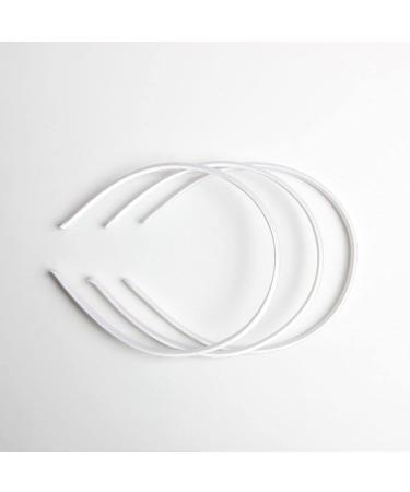 Fenteer Set of 10 Satin Headbands - Elegant Hair Jewelry for DIY Crafts - Silk Ribbon Hair Accessories in White - Buy Online on GoSupps.com
