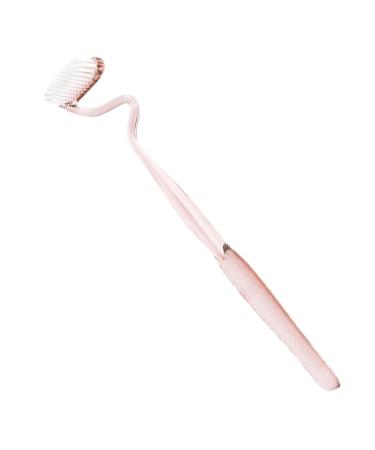 Soft bristle toothbrush cleaning toothbrush scientific vertical brush |Cleaning toothbrush with soft bristle tongue coating brush for comprehensive care of teeth and gums rose