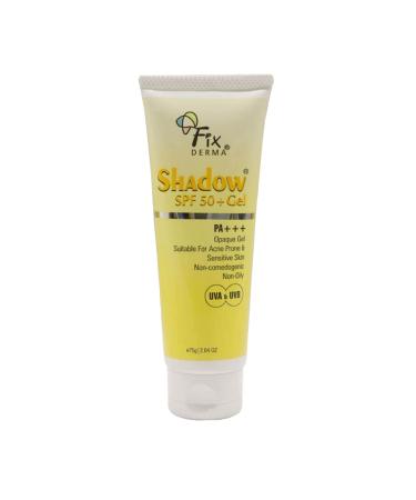 Fixderma Shadow SPF 50+ Gel | Titanium Dioxide & Zinc Oxide Sunscreen | Broad Spectrum UVA/UVB Protection | Water Resistant | 2.64 Oz - Buy Online on GoSupps.com