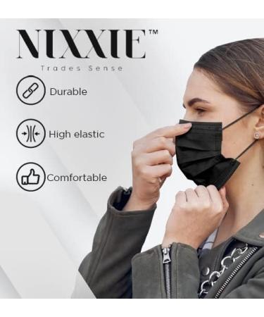 Black Disposable Face Mask 50 Pack 3 Ply Ear Loop Black Colour - Buy Online on GoSupps.com