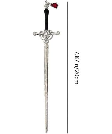 YSfuyi Metal Hairpin Chinese Punk Style Hair Stick Sword Shape Hair Chopstick for Women Headwear Hair Accessory 7.48in (19cm) - Buy Online on GoSupps.com
