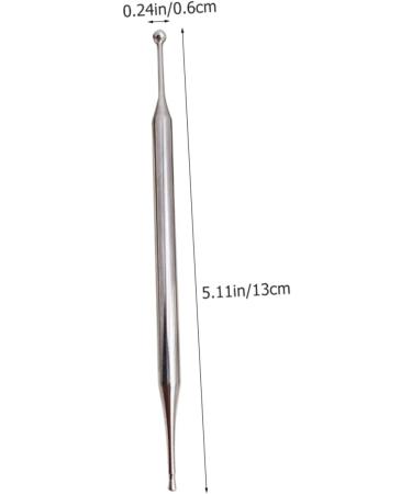 Minkissy Ear Cleaner & Hand Massager - Stainless Steel Acupuncture Tool & Massage Stick (2-Pack) - Practical Face & Body Massage Device Silver - Buy Online on GoSupps.com