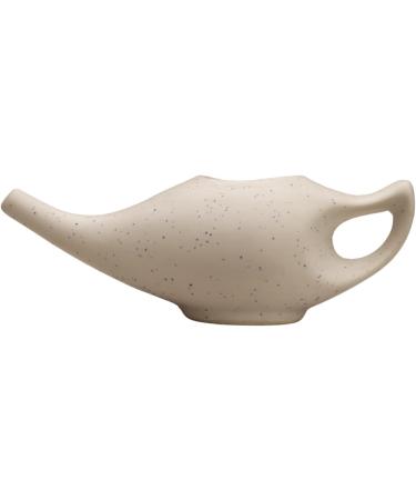 ANCIENT IMPEX Ceramic Neti Pot 250 ml (Ivory Matte) with 5 Neti Salt Sachets Natural Remedy for Sinus Relief Congestion Allergy & Nasal Cleansing - Buy Online on GoSupps.com