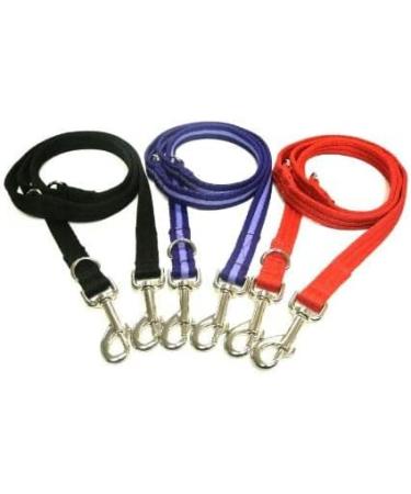 Double Ended Dog Training Lead Police Style Adjustable Leash 5ft (1.5 Metres) Multi-Functional In Air Webbing (Black 25mm Air Webbing) 25mm Air Webbing Black - Buy Online on GoSupps.com