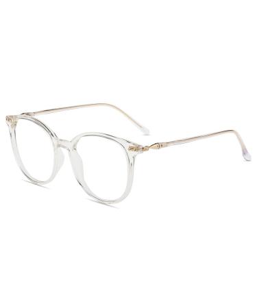 Firmoo Blue Light Blocking Glasses for Women Men Anti Glare Eyestrain Computer Gaming Glasses Anti Bluelight Blue Blocker Non Prescription Eyeglasses Clear 1.25 x