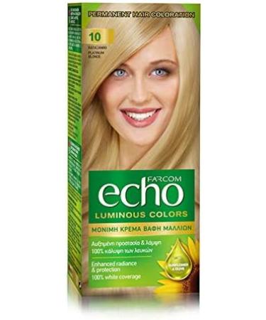 FARCOM Echo hair color with natural olive extract and vitamin C 60ml (10 extra light blonde) - Buy Online on GoSupps.com