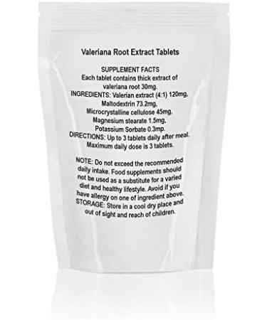 Valeriana Root Extract Concentrate 60 Tablets - Natural Herbal Supplement for Sleep & Stress Relief - Buy Online on GoSupps.com