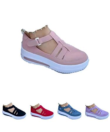 Swezida Orthopedic Casual Walking Shoes for Women's with Arch Support Happy Shop Orthopedic Arch Diabetes Support Mesh Sneakers Pink 8.5
