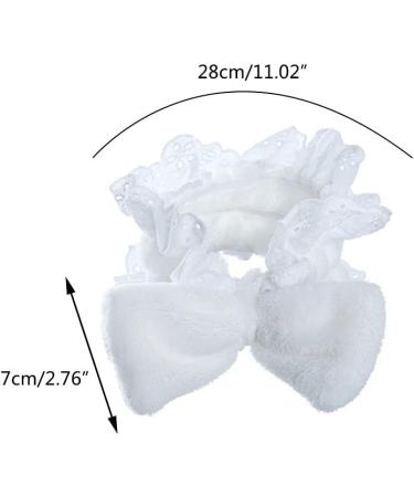 JSGHGDF Headband Plush Bows Solid Color Headband Ruffle Lace Soft Makeup Hairband -slip Elastic Headbands for Girls Women Orange - Buy Online on GoSupps.com