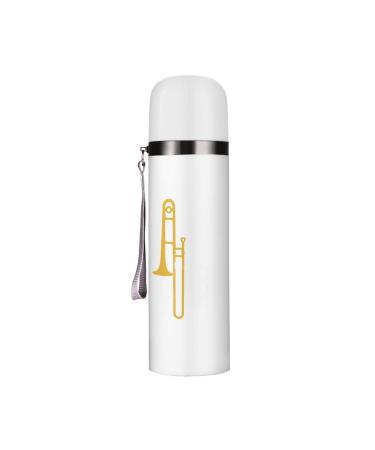 United States Flag Trombone Insulated Water Bottle 19 OZ Stainless Steel Travel Mug For Drink Sports Camping Hiking Outdoors