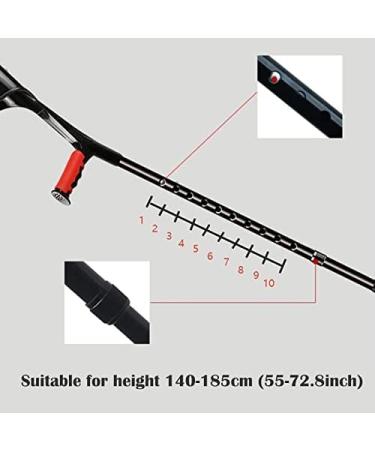 Adjustable Forearm Crutches Portable Folding Crutches with Open Cuff Lightweight Aluminum Alloy Walking Sticks for Adults Black/Pink/Blue - Buy Online on GoSupps.com