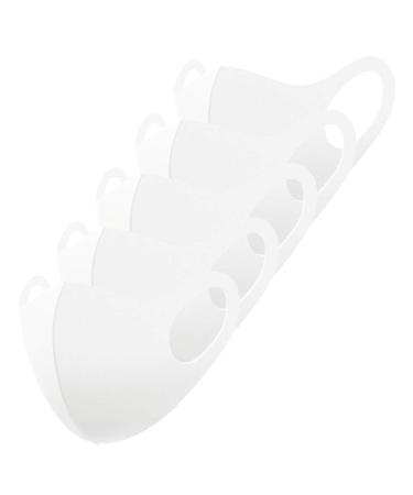 Fabric mask 5 pieces white for older children adolescents adults mouth protection mask washable makeshift mask everyday mask facial mask women men - Buy Online on GoSupps.com
