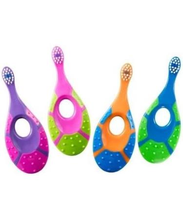 Jordan 6220100 Baby Toothbrush Step 1 with Teething Ring (0-2 Years) - Extra Soft 6 Pieces - Ideal for Teething Relief - Buy Online on GoSupps.com
