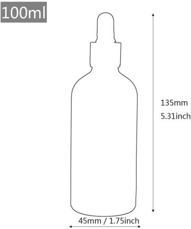 ZEOABSY 6 PiecesÂ 100mlÂ Empty Frosted Black/Gold Glass Dropper Bottles with Glass Pipette for Essence Essential Oil Elite Fluid Travel Cosmetics Storage Containers - Buy Online on GoSupps.com