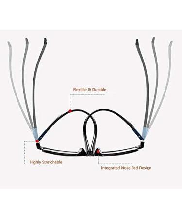 Suertree 3 Pack Blue Light Filter Reading Glasses - TR90 Frame 1.5x Dioptria UV Protection for PC & Gaming - Unisex - Buy Online on GoSupps.com