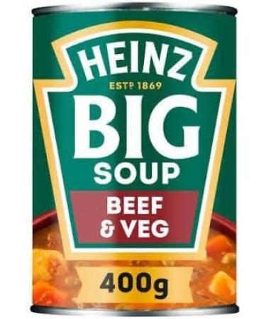 Heinz - Big Soup Bundle Bundle 6 x Tins (400g) Beef & Veg Steak & Potato and Chicken & Veg Chicken & Bacon Lamb & Veg and Steak & Onion - Buy Online on GoSupps.com