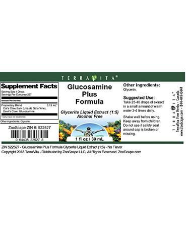 Glucosamine Plus Formula Glycerite Liquid Extract (1:5) - No Flavor (1 oz ZIN: 522527) - 3 Pack - Buy Online on GoSupps.com