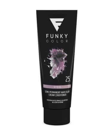 FUNKY COLOR STEEL 25 semi-permanent hair coloring semi-permanent hair color. (28 colors).
