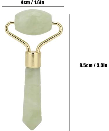 Haosie Jade Stone Facial Roller - 3.3x1.6in Face Massager Mini Handheld Multifunctional Skin Tightening Tool for Face Lifting - Buy Online on GoSupps.com