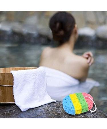 Rainbow Bath Sponge for Kids - Colorful Shower Scrubber & Spa Body Cleaning Ball - Buy Online on GoSupps.com