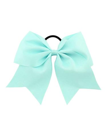CLSSLVVBN Large Hair Band Bow Knot Elastic Ornaments Adjustable Decorative Snag Free Ponytail Holder Bobbles Scrunchies Girls Light Blue