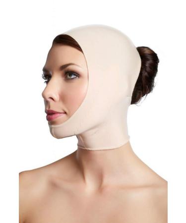 LIPOELASTIC FM - Unisex Post Surgical Compression face mask - (Black X-Small) Black X-Small