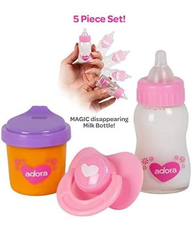 Adora Magic Sippy Set - Pacifier & Baby Doll Bottles with Disappearing Milk & Orange Juice - Buy Online on GoSupps.com