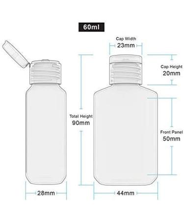 Refillable Clear Hand Sanitizer Travel Bottles - Set of 8, BPA/Parabens Free, 60ml/2oz - Buy Online on GoSupps.com