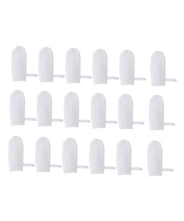 Anneomas 1 sentence 18 pieces gauze fingerlings Tools for toddlers rubber tooth cleaning of milk stains cleaning milk small children's milk cleaning tool white one-way finger bed