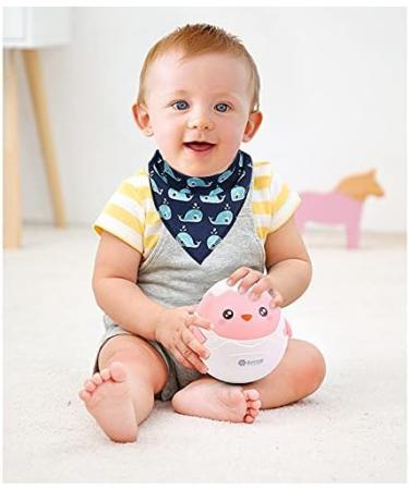 Yafane Baby Triangle Bibs 8 Pack - Soft Cotton Neckerchiefs & Burp Cloths for Boys & Toddlers | Absorbent Light Blue - Buy Online on GoSupps.com