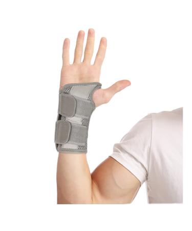 Hmcey wrist splint carpal tunnel syndrome splint wristwear wristlan band carpal tunnel wrist support for sprains RSI and tendonitis (s/m right gray) gray s/m right
