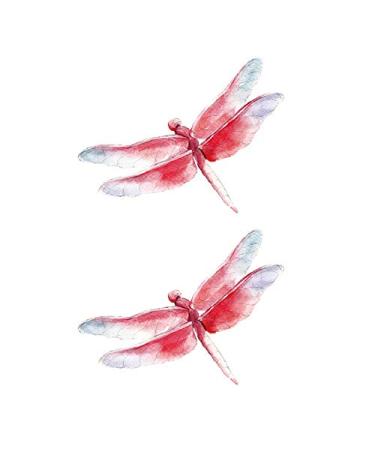 Dragonfly Temporary Tattoo Sticker Set - Watercolor Waterproof Body Art for Women, Girls, and Kids - Pack of 12 - Buy Online on GoSupps.com