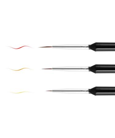 Shop Dadabig 12-Piece Professional Nail Art Brush Set Detailed Nail Design Tools for Women | 3 Sizes Black | Perfect for Nail Studios & Artists - Buy Online on GoSupps.com
